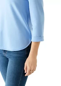 Women's 3/4 Sleeve Baby Terry Top