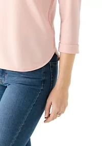 Women's 3/4 Sleeve Baby Terry Top