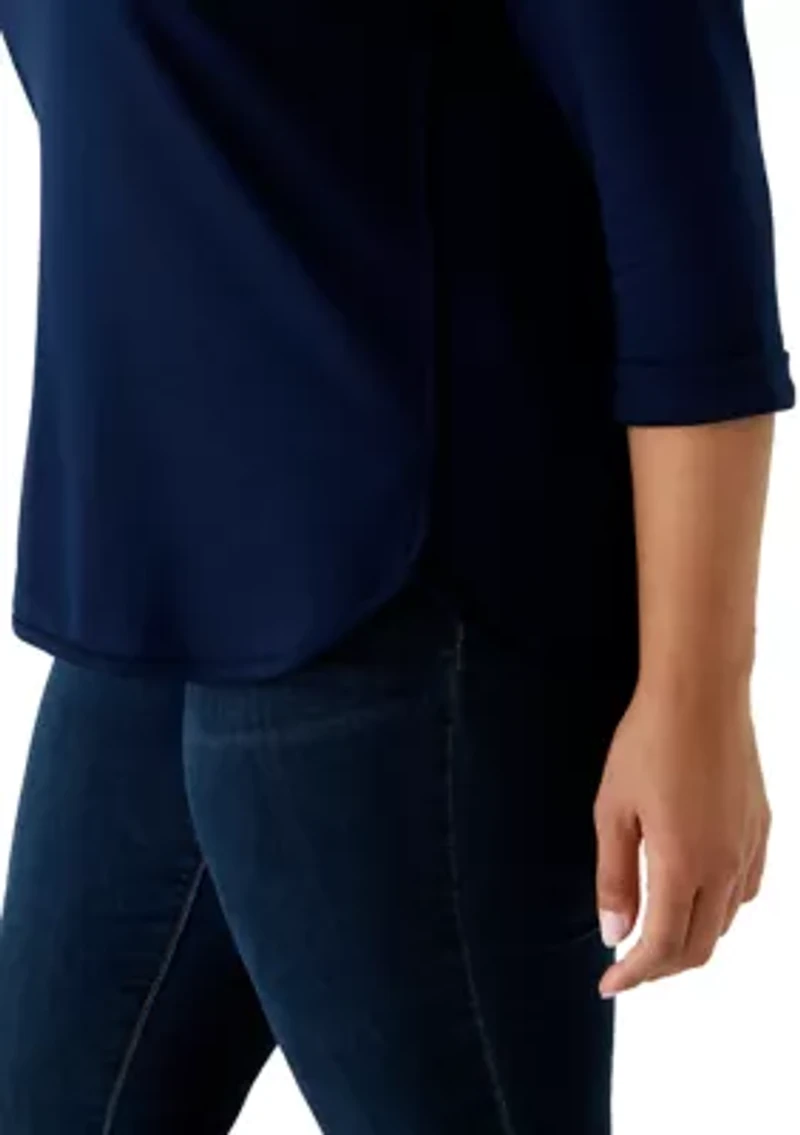 Plus 3/4 Sleeve Baby Terry T-Shirt