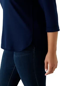 Plus 3/4 Sleeve Baby Terry T-Shirt