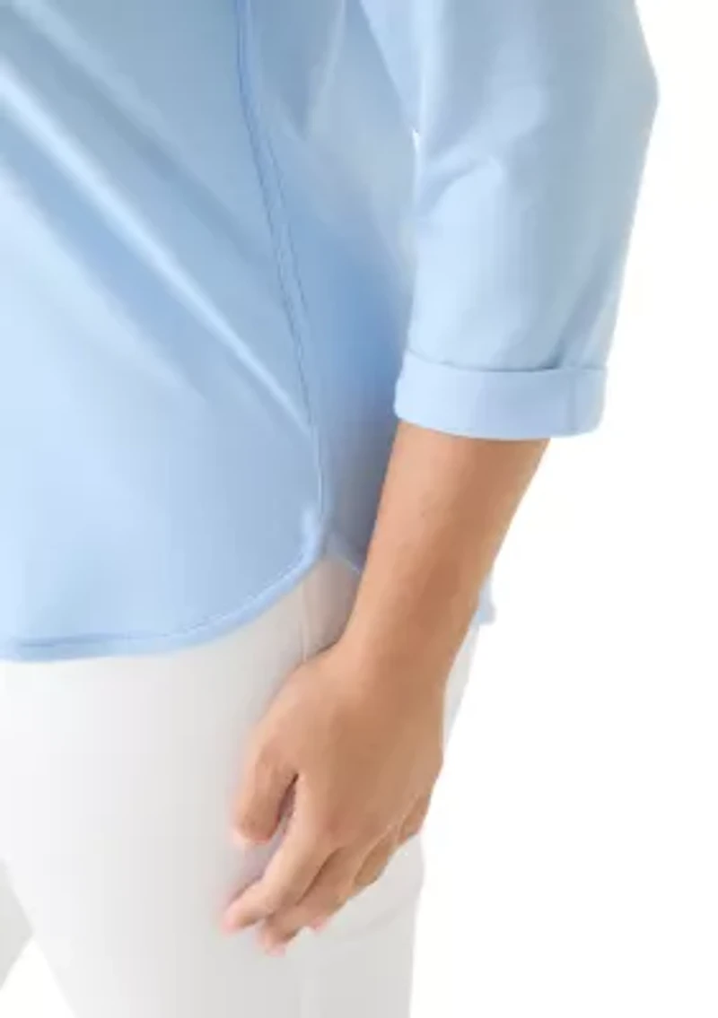 Plus 3/4 Sleeve Baby Terry T-Shirt