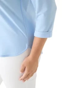 Plus 3/4 Sleeve Baby Terry T-Shirt