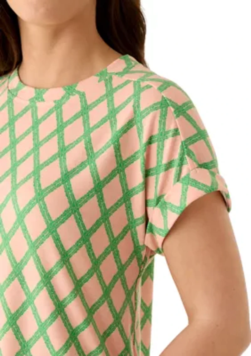 Women's Short Sleeve Crew Neck Printed T-Shirt