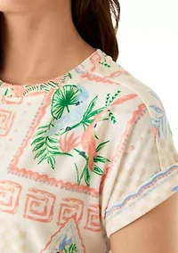 Women's Short Sleeve Crew Neck Printed T-Shirt