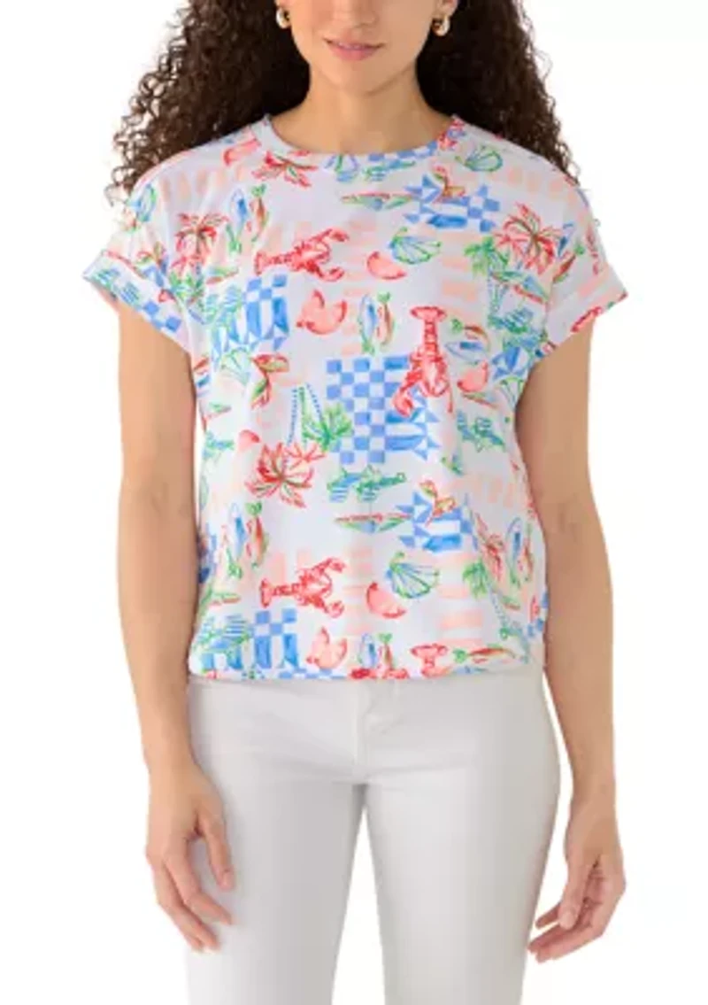 Petite Print Baby Terry T-Shirt