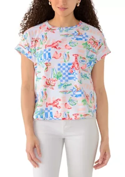 Petite Print Baby Terry T-Shirt