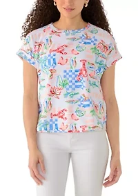 Petite Print Baby Terry T-Shirt