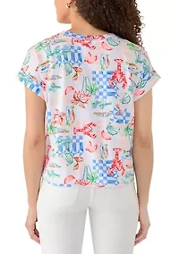 Petite Print Baby Terry T-Shirt