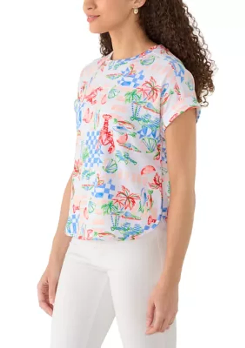 Petite Print Baby Terry T-Shirt