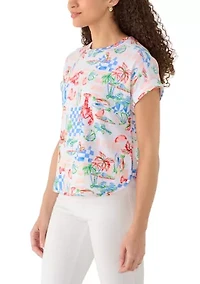 Petite Print Baby Terry T-Shirt