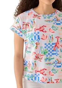 Petite Print Baby Terry T-Shirt