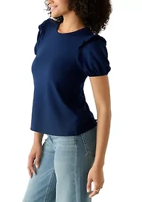 Women's Puff Sleeve Baby Terry T-Shirt