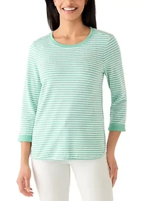 Women's Three-Quarter Sleeve Baby Terry Top