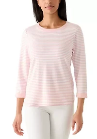 Women's Three-Quarter Sleeve Baby Terry Top
