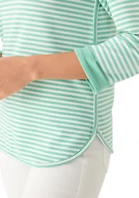 Women's Three-Quarter Sleeve Baby Terry Top