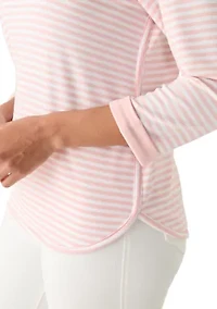 Women's Three-Quarter Sleeve Baby Terry Top