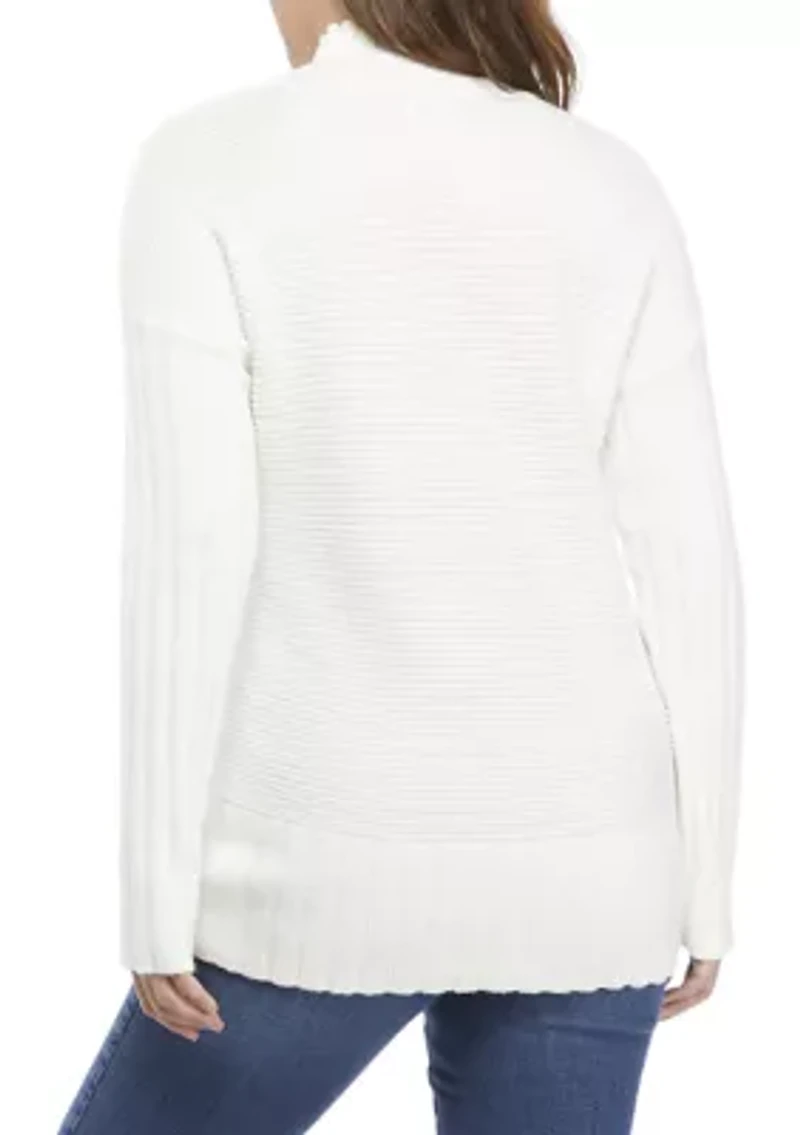 Petite Long Sleeve Mock Neck Sweater