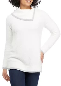 Petite  Drop Shoulder Sleeve LUREX® Sweater