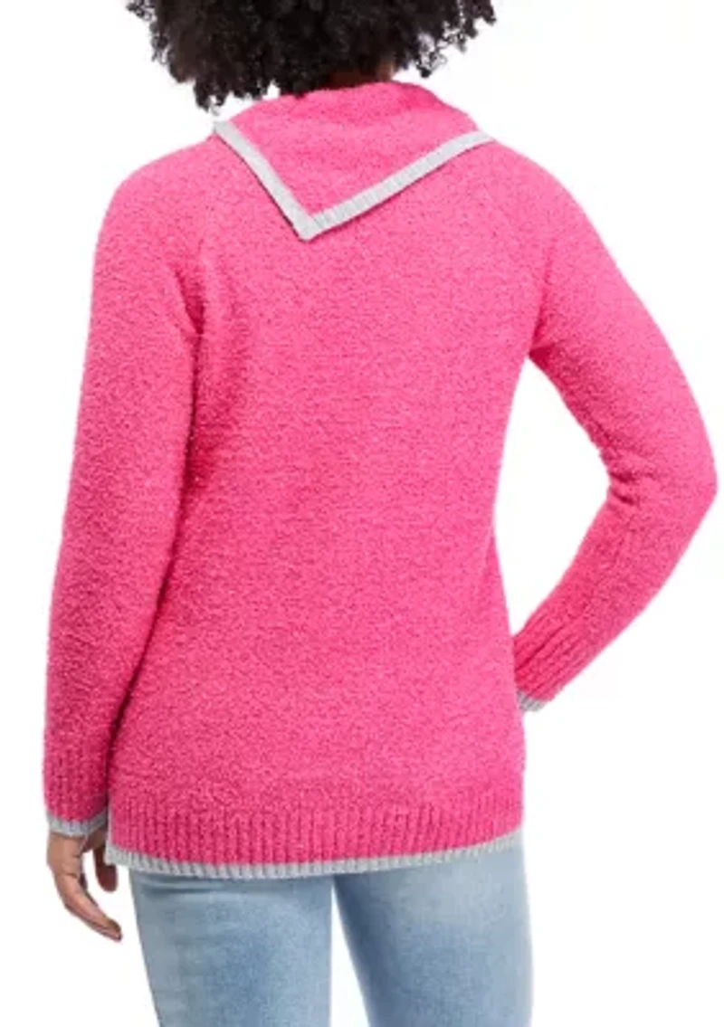 Petite Drop Shoulder Sleeve LUREX® Sweater