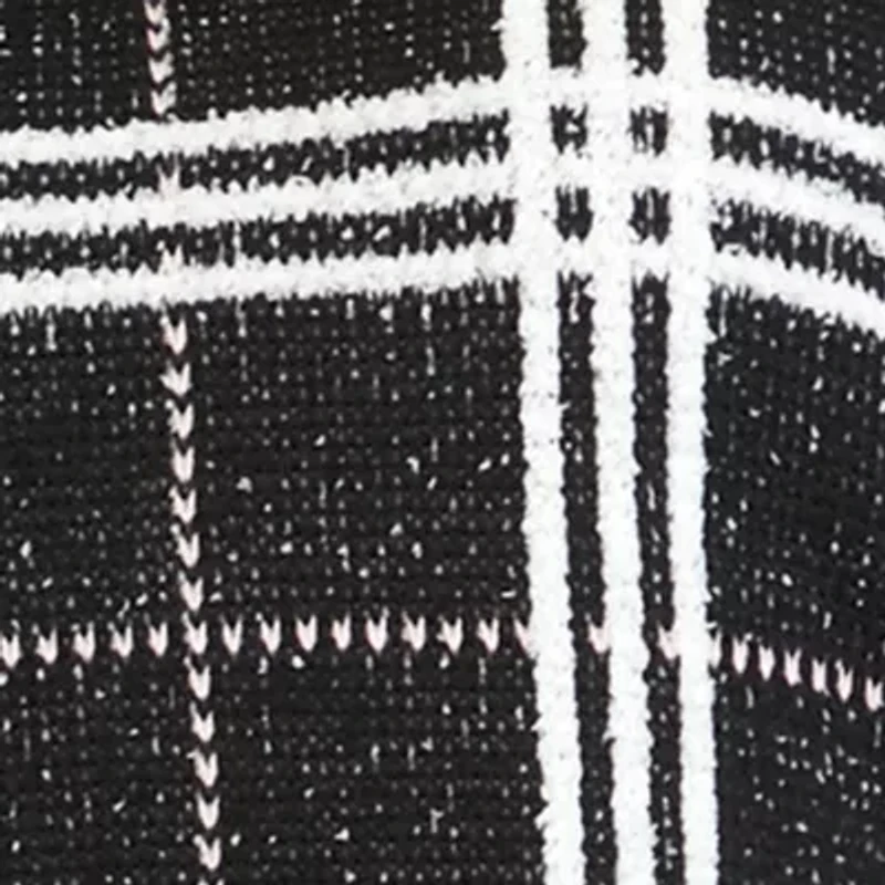 Women's Long Sleeve V-Neck Plaid Sweater