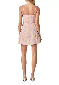 Rosette Jacquard Mini Dress