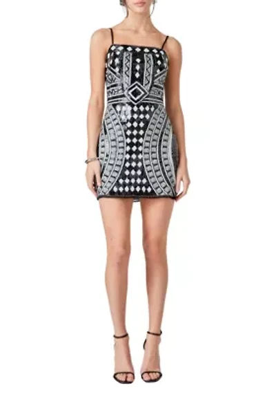 Beading Sequins Mini Dress