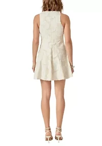 Floral Embroidered Mini Dress