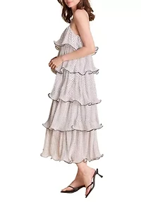 Wired Polka Dot Tiered Maxi Dress