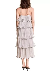Wired Polka Dot Tiered Maxi Dress