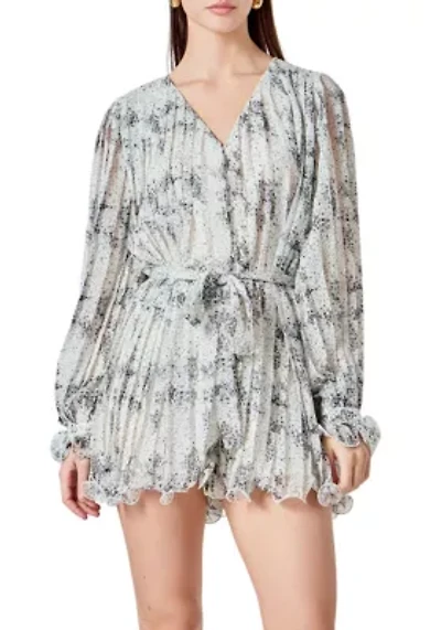 Speckled Pleated Romper