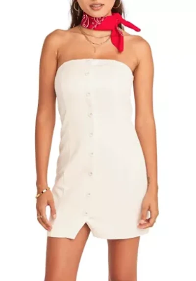 Linen Strapless Dress