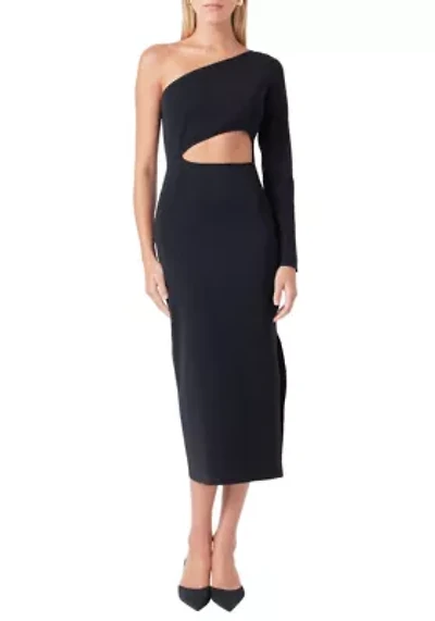 Knit One Shoulder Midi Dress