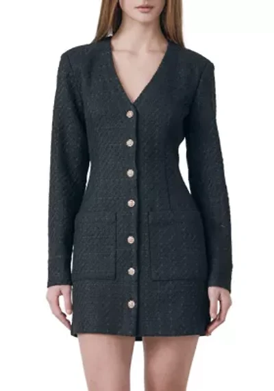 Textured Button Down Dress