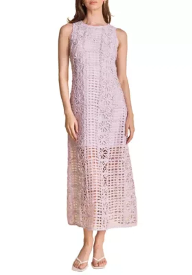 Textured Sleeveless Maxi Dress