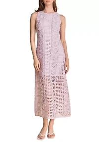 Textured Sleeveless Maxi Dress
