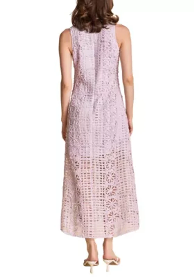 Textured Sleeveless Maxi Dress