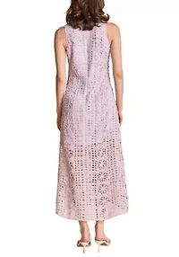 Textured Sleeveless Maxi Dress