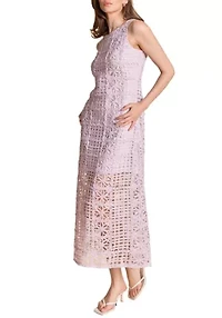 Textured Sleeveless Maxi Dress