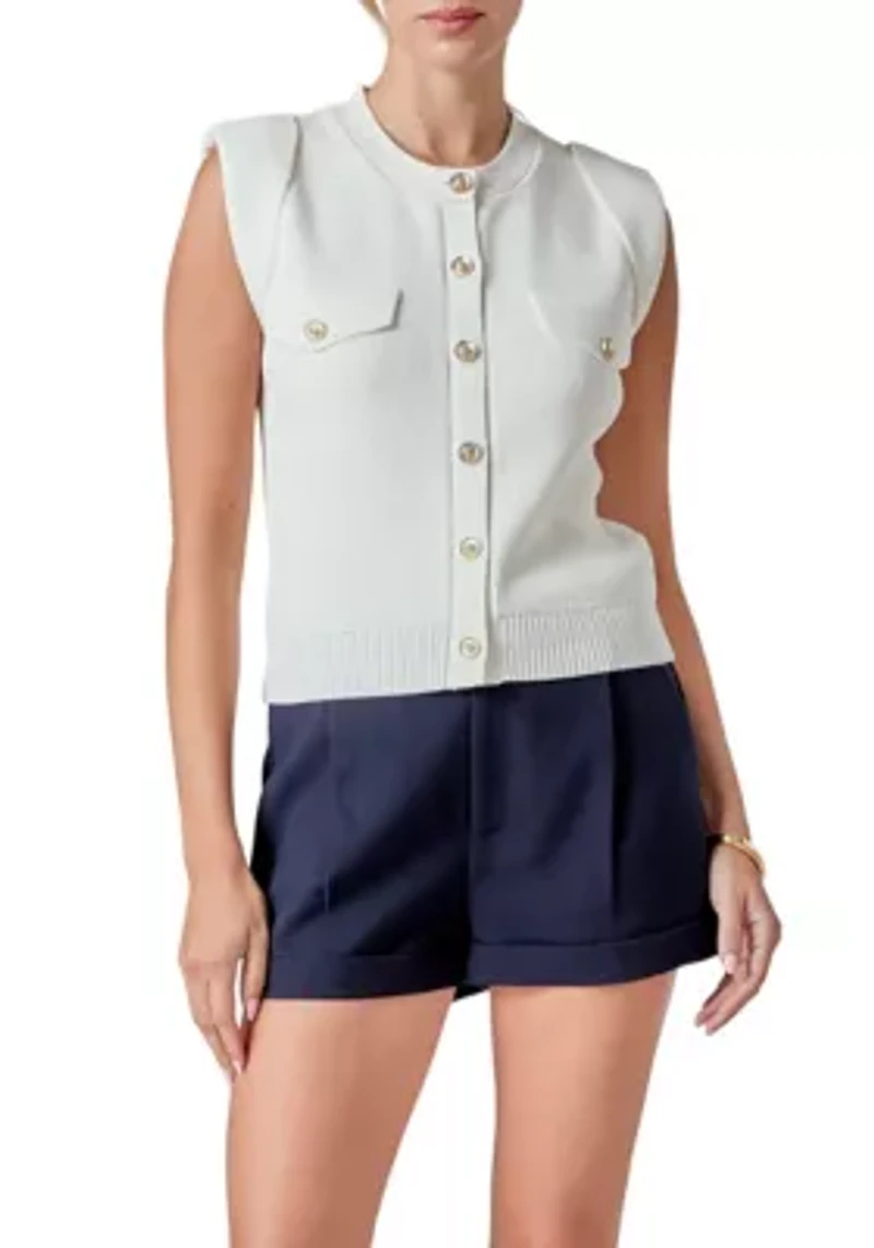 Button-Up Sweater Vest