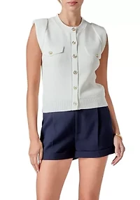 Button-Up Sweater Vest