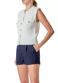 Button-Up Sweater Vest