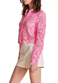 Textured Sheer Long sleeve Top