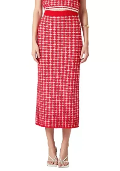 Check Maxi Skirt