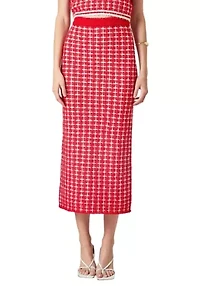 Check Maxi Skirt