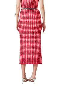Check Maxi Skirt