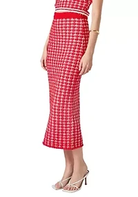 Check Maxi Skirt