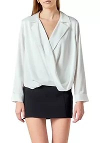 Wrapped Satin Blouse
