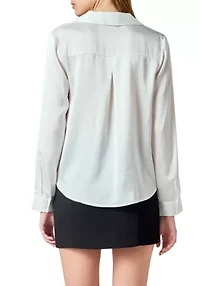 Wrapped Satin Blouse