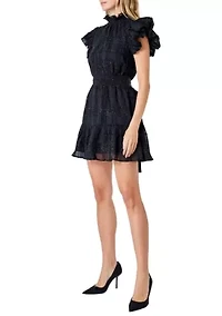 Chiffon Belted Mini Dress