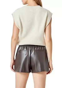 Sleeveless Round neck Vest Knit Top